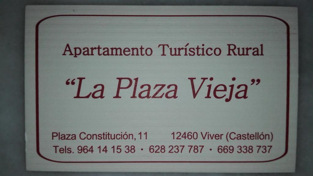 Apartamento Rural La Plaza Vieja Viver  Exterior photo